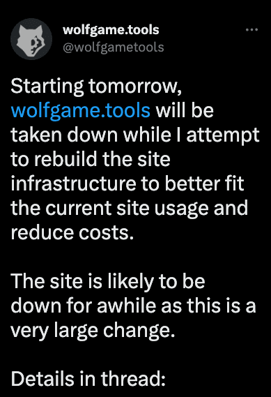 Wolf Game Tools